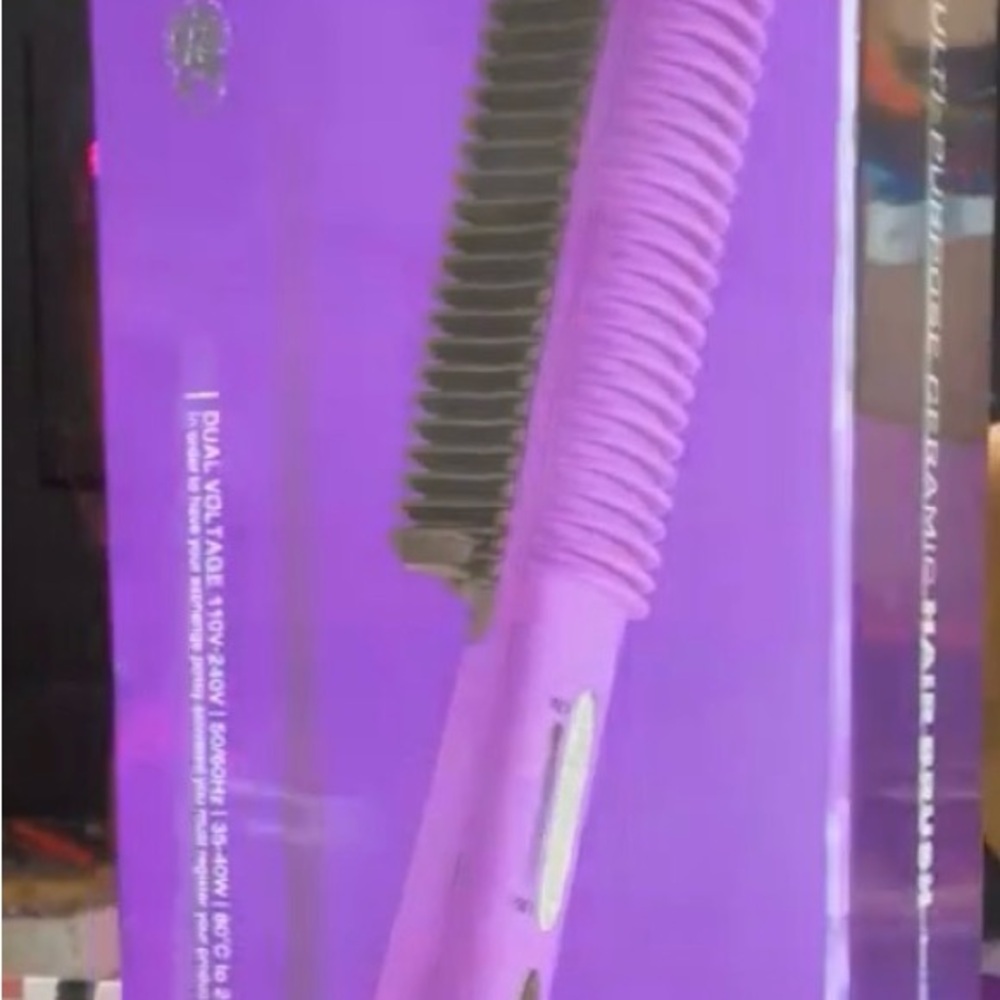 Purple ROUALE Multi-Purpose Ceramic Hair Brush- brand new unopened